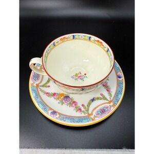 Minton's England Cup and‎ Saucer Floral Design Antique Collectible Tea Set